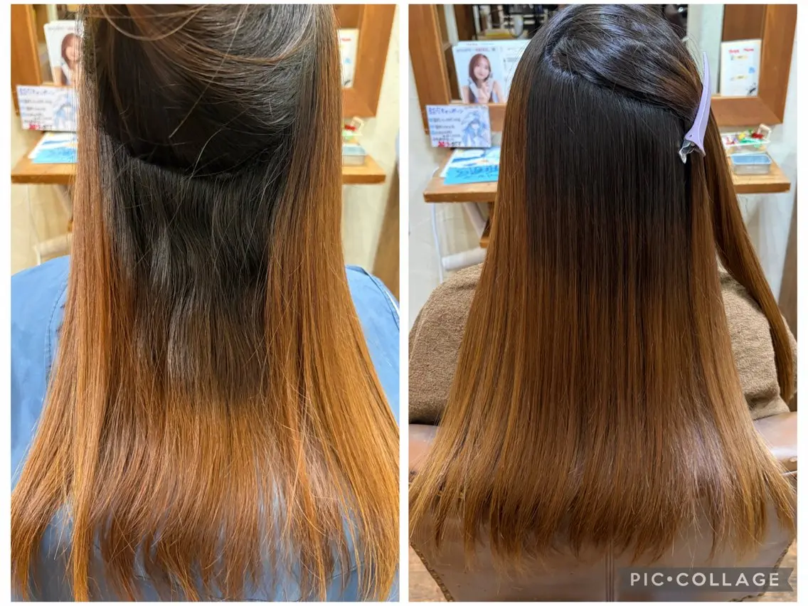ロング 縮毛矯正 くどう りんかのヘアスタイル
