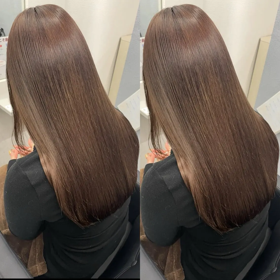 ロング カラー ブリーチ ブラウンカラー 透明感カラー ダブルカラー ブリーチなしカラー ヘアカラー トリートメント ヘアセット ブリーチ無しダブル カラー🦕まどかのヘアスタイル