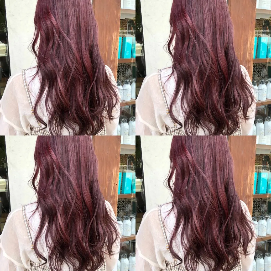 セミロング カラー ピンクカラー ローズカラー あさだ しゅうたろうのヘアスタイル