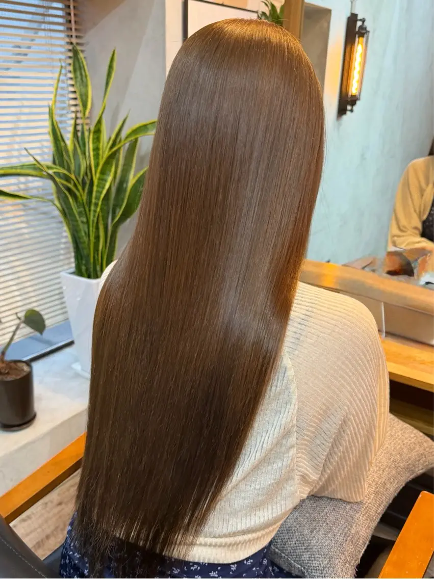 ロング カラー 縮毛矯正 トリートメント muscali♡ 原宿.表参道のヘアスタイル