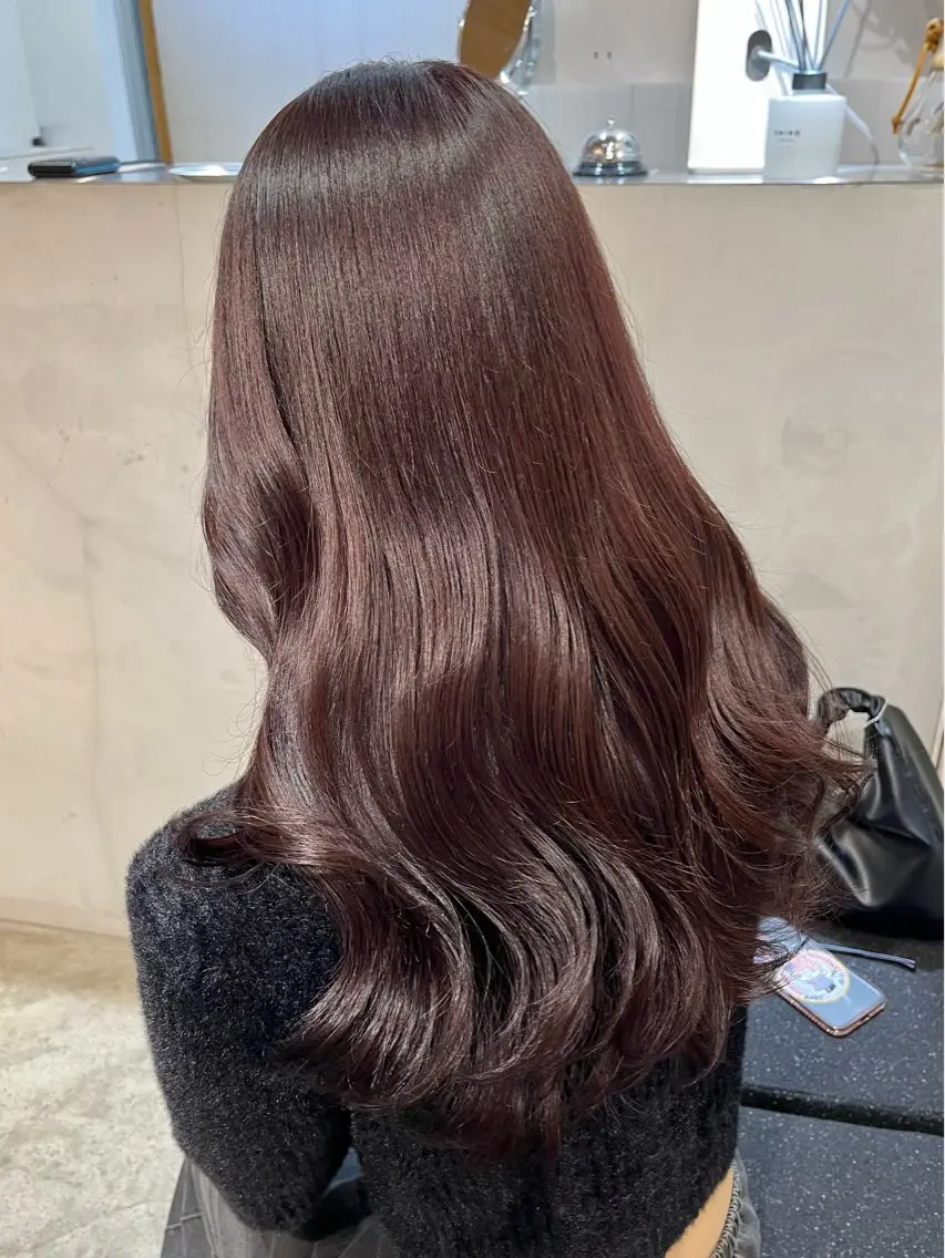 セミロング カラー ヘアアレンジ ブリーチ ブラウンカラー ダブルカラー ブリーチなしカラー ピンクカラー 🫧透明感カラー/ ナルハ🫧のヘアスタイル