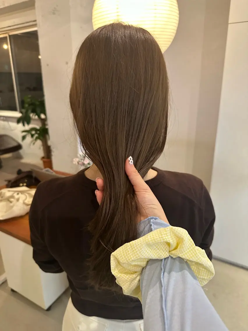 セミロング ヘアカラー トリートメント 愛/한국어◎ Hightone✨のヘアスタイル