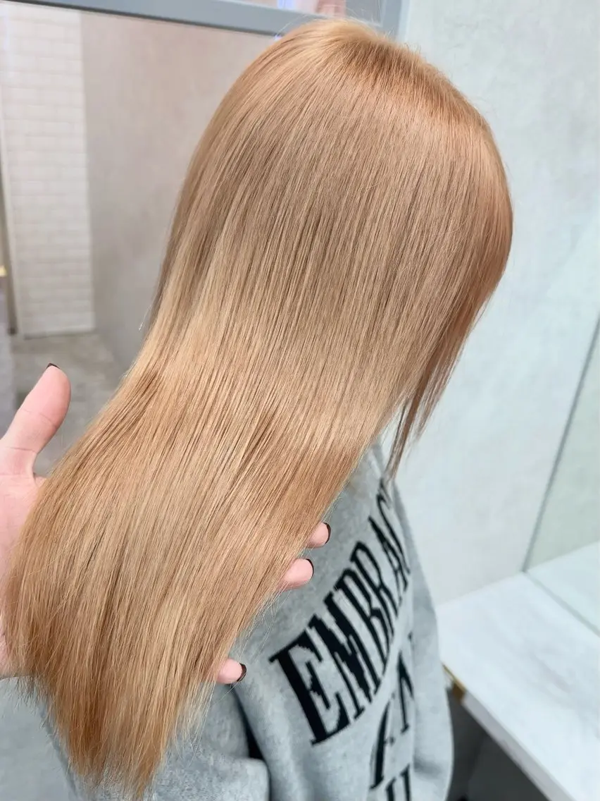 セミロング カラー ヘアアレンジ ヘアカラー トリートメント 天神/ブリーチ/ ブリーチなしカラーのヘアスタイル