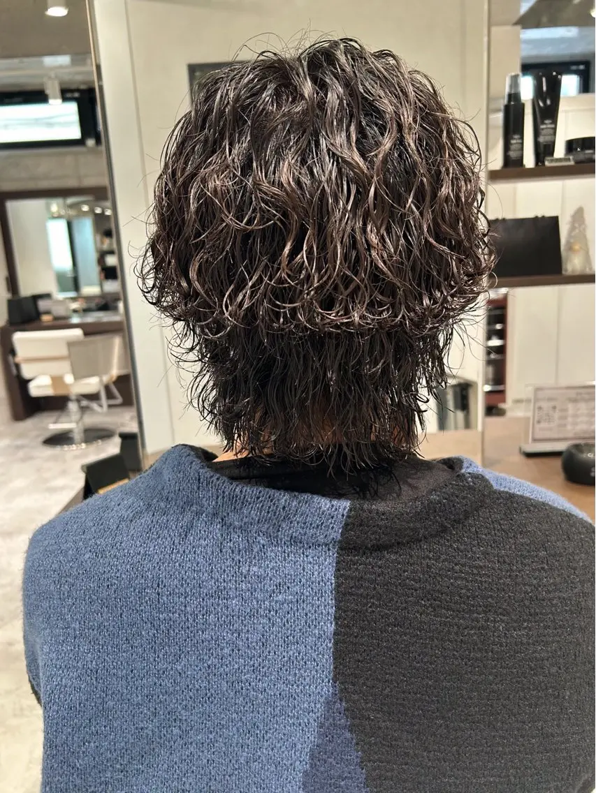 パーマ メンズ カット パーマ Ash 武蔵新城店のヘアスタイル