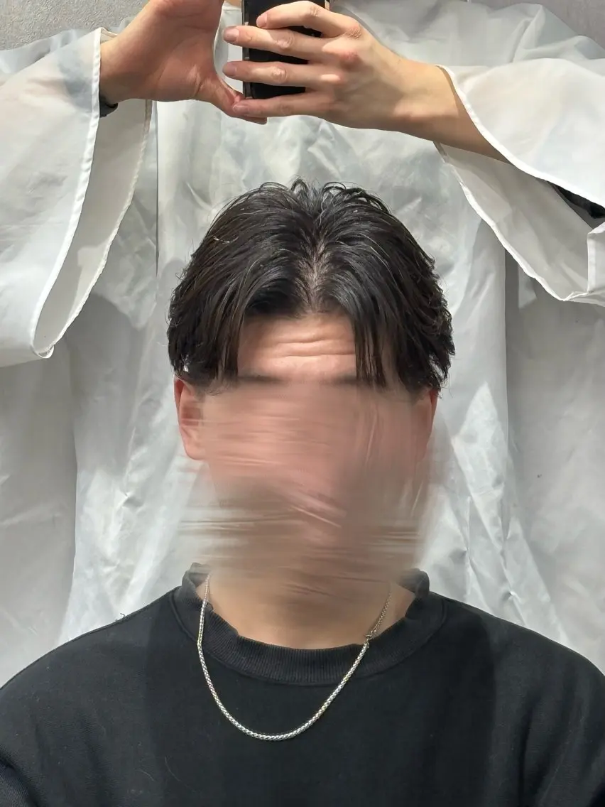 パーマ メンズ フェザーパーマ メンズパーマ カット パーマ トリートメント メンズ専門🔥/池袋 りくとのヘアスタイル