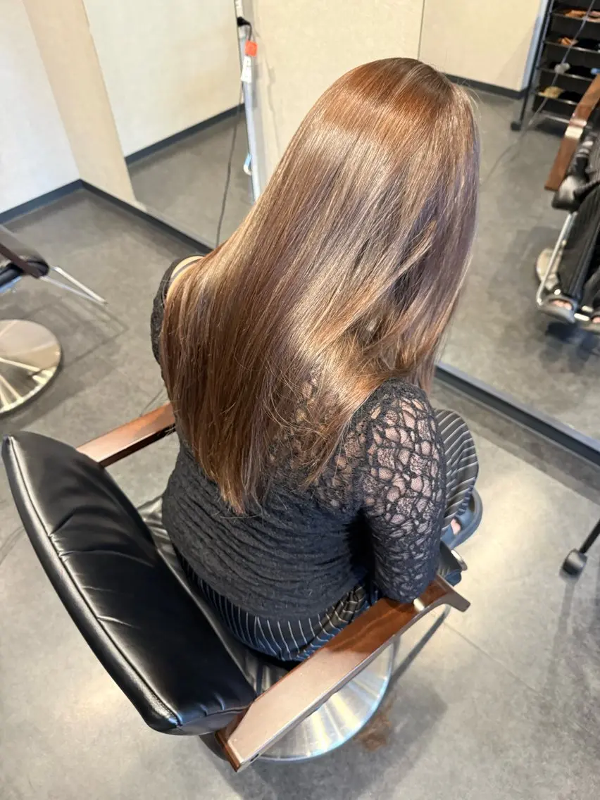 ロング ハイライト カット ヘアカラー トリートメント 髪質改善⚡️カラー 🍀武久 誠🍀のヘアスタイル