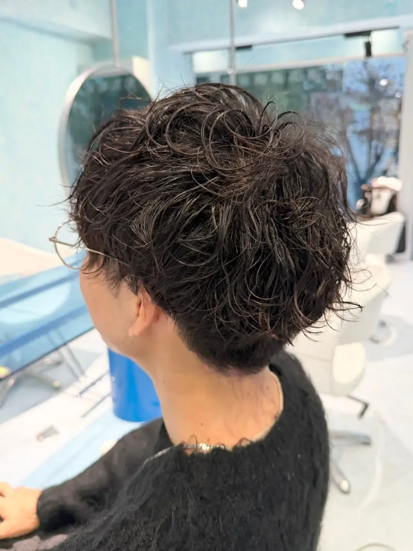 ショート パーマ カット パーマ AMITYメンズ特化 ASUMIのヘアスタイル