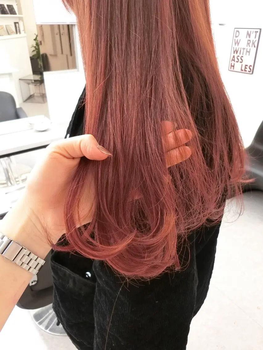 セミロング 💍モテる艶髪 透明感カラー💖のヘアスタイル
