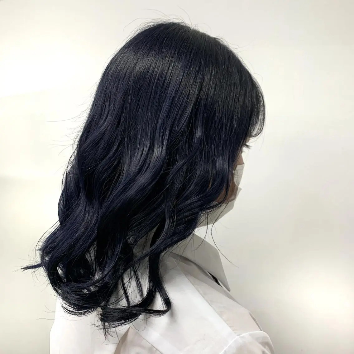 ロング カラー ブルーカラー ネイビーカラー 韓国風ヘア 🦋haginoya miho🦋のマツエク・マツパデザイン