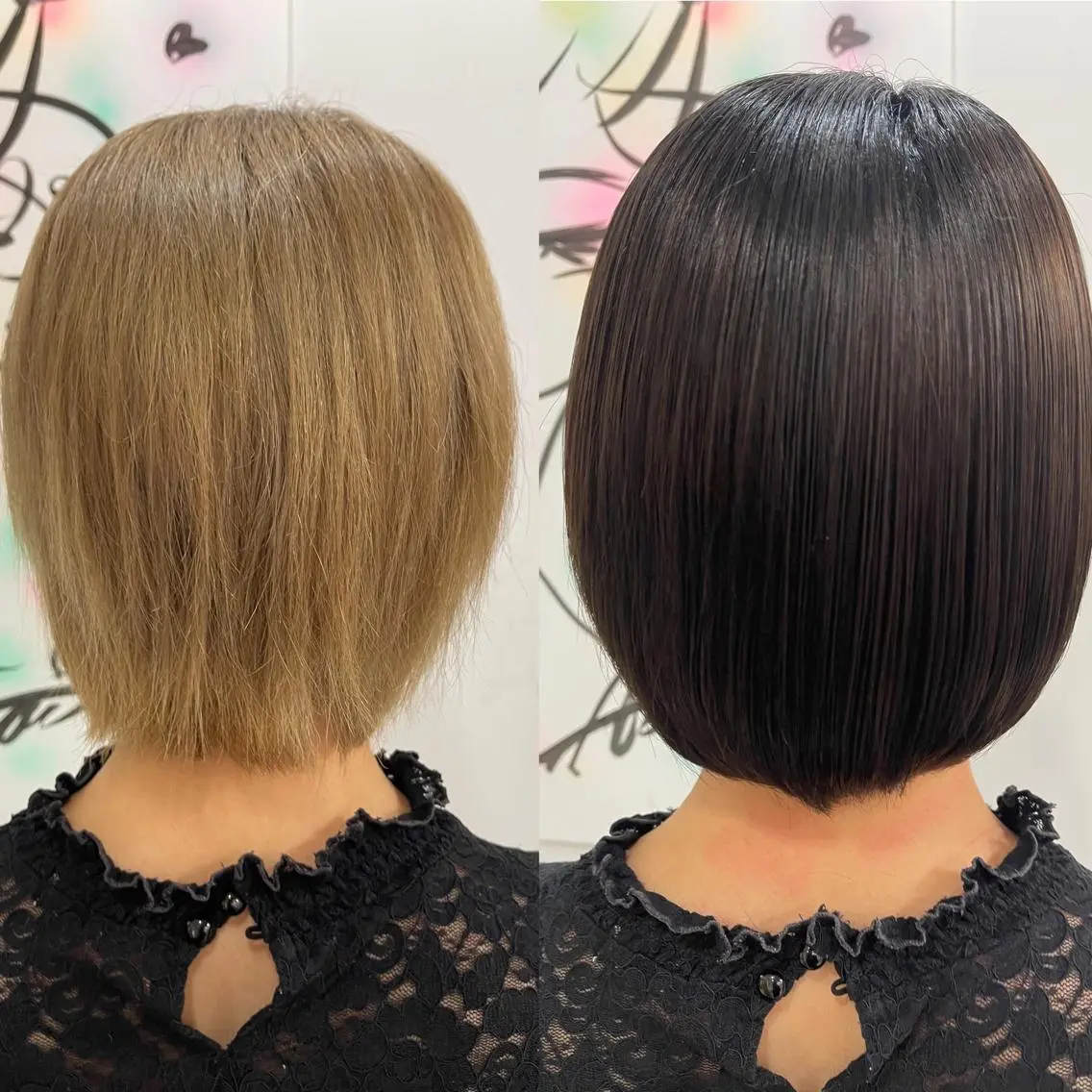 ショート パーマ カット 縮毛矯正 髪質改善/縮毛矯正 /レイヤーカット岡部のヘアスタイル