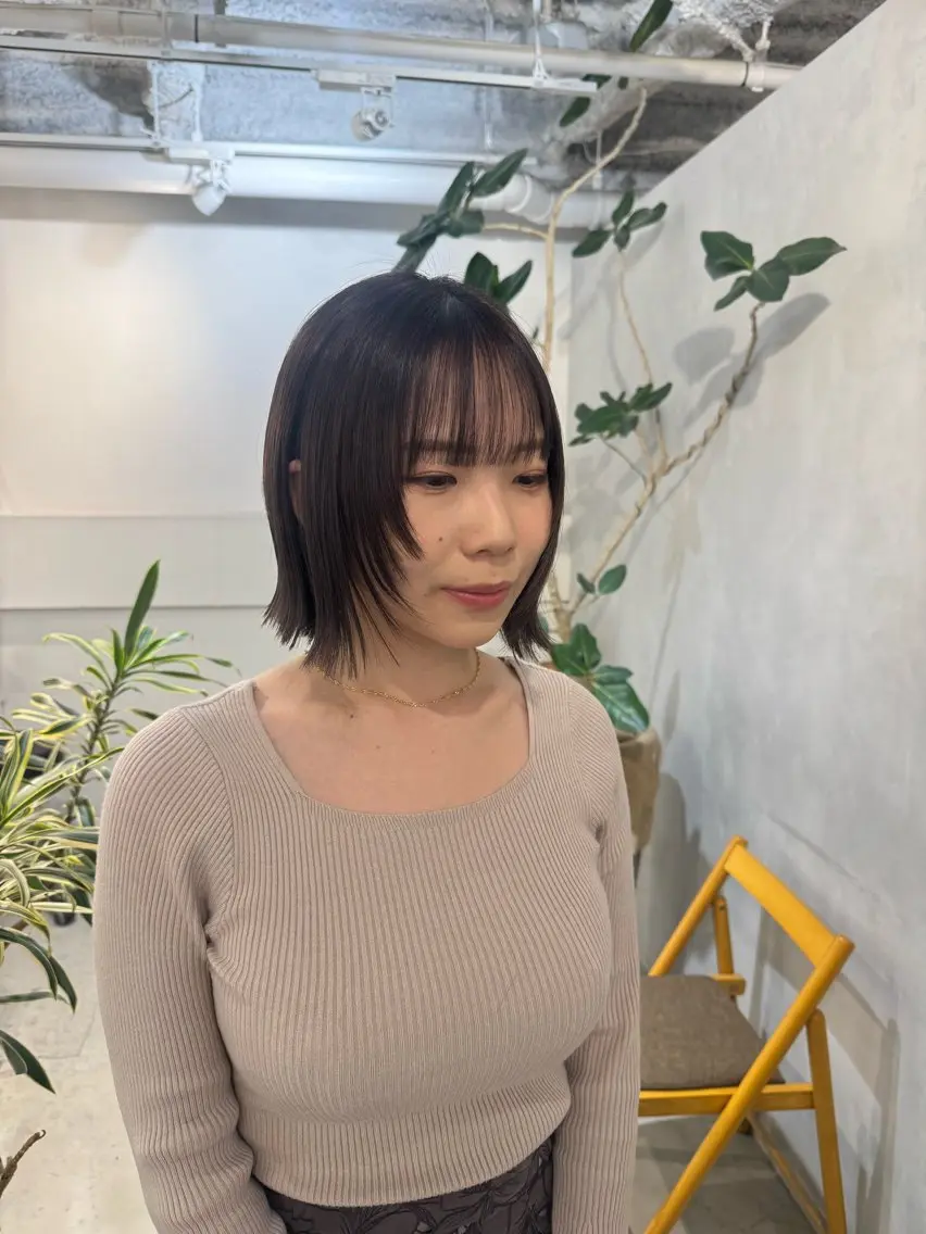 セミロング カット ヘアカラー トリートメント 新宿/顔周りカット +レイヤー=しずく♩のヘアスタイル