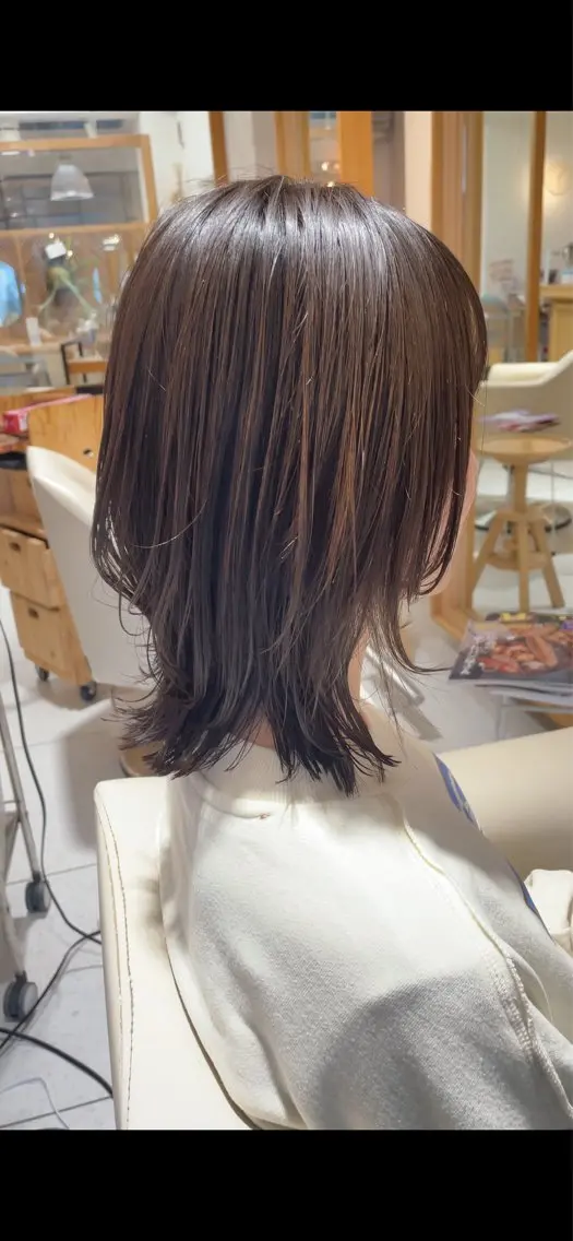 ミディアム レイヤーカット カット 福田千尋/インナー カラー/縮毛矯正のヘアスタイル