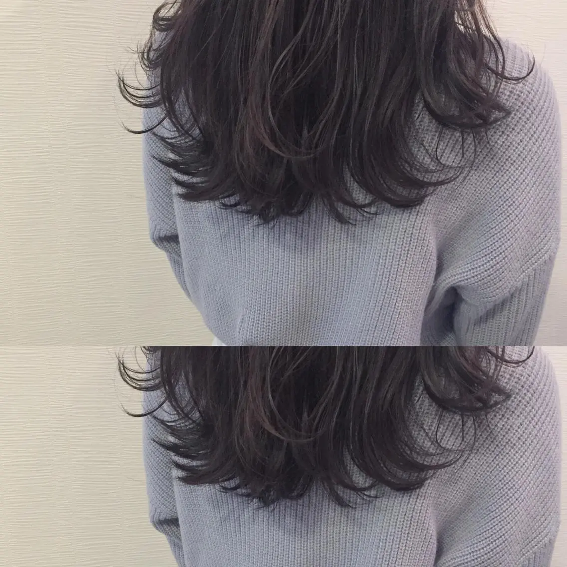 セミロング カラー ブリーチ グレージュ ハイライトカラー ブリーチなしカラー オレンジ カット ヘアカラー トリートメント 池田 真由美のヘアスタイル