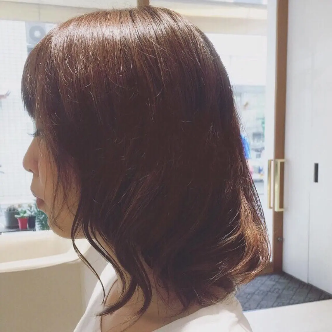 ミディアム パーマ ミディアムパーマ デジタルパーマ 安永 涼のヘアスタイル