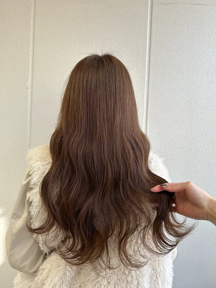 ロング カラー ヘアアレンジ ブラウンカラー マロンブラウン 《暖色/韓国hair 》🇰🇷桑原ユキネのヘアスタイル