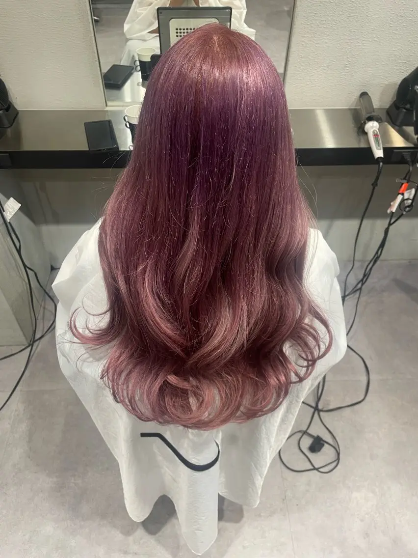ロング カラー ピンクカラー 🌈ウルトワ水素 髪質改善naru🌈のヘアスタイル