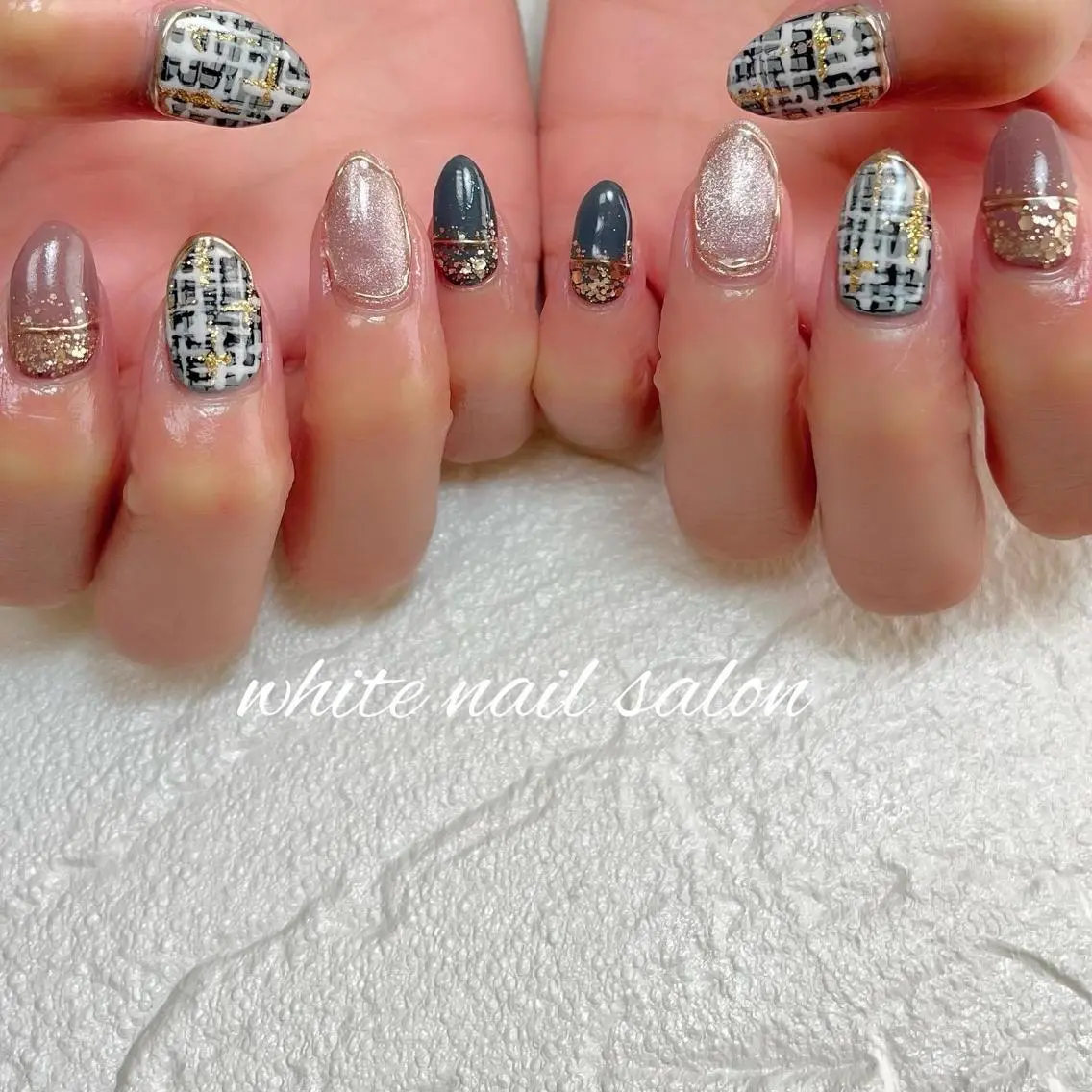 ネイル フットネイル ジェルネイル ハードジェル ラメ(グリッター) 持ち込み ハンドネイル white nail salonのネイルデザイン