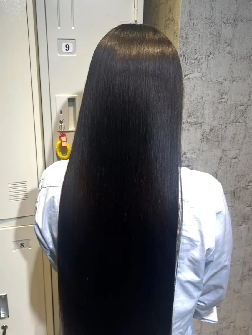 セミロング カラー 縮毛矯正 ✨髪質改善カラー✨ ななみのヘアスタイル