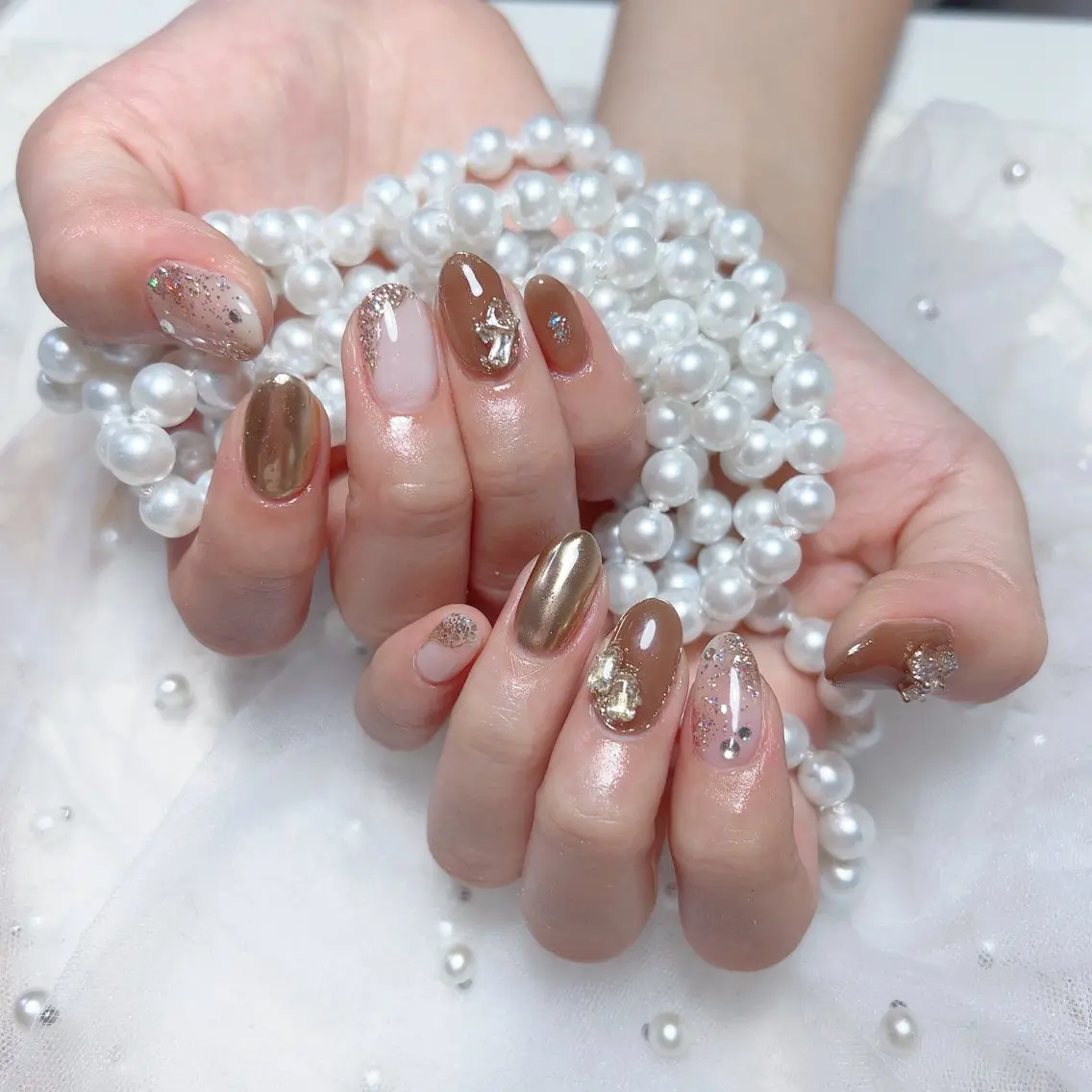 ネイル ハンドネイル M 🌷Nail 長さだし専門店のネイルデザイン