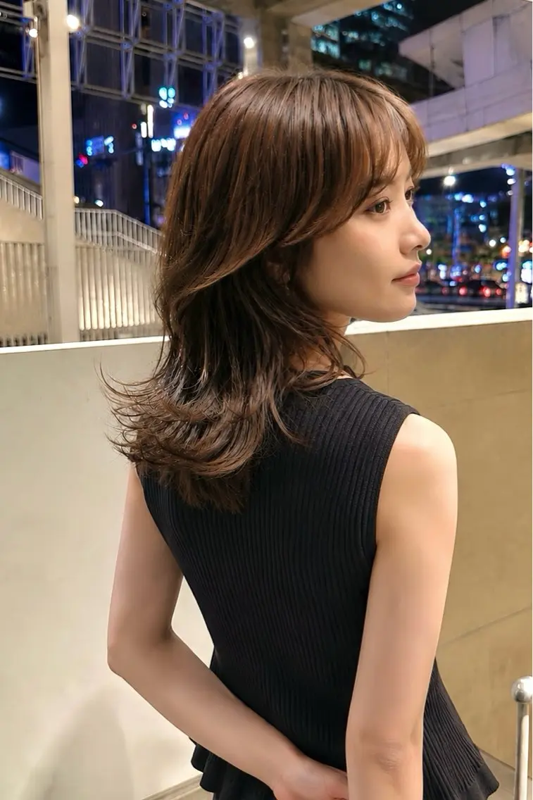 セミロング カラー カット ヘアカラー トリートメント 鈴木 一貴のヘアスタイル
