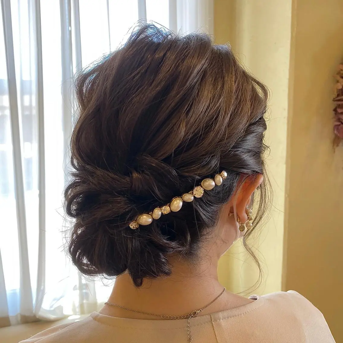 セミロング ヘアアレンジ タニモト ユイのヘアスタイル
