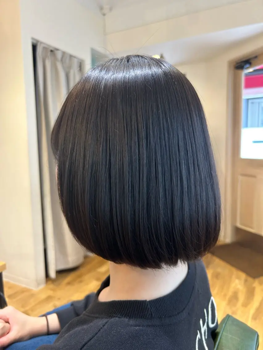 ミディアム 髪質改善 縮毛矯正 トリートメント 縮毛矯正 艶カラー /Chitose🎀のヘアスタイル