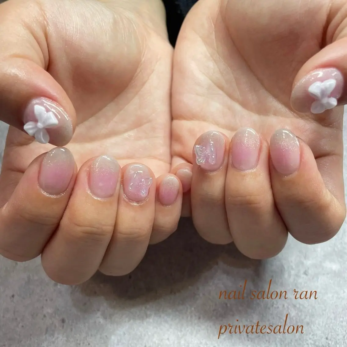 ネイル チークネイル フレンチネイル マグネットネイル マグネットフレンチ ハンドネイル ハンドケア nailsalon ranのネイルデザイン