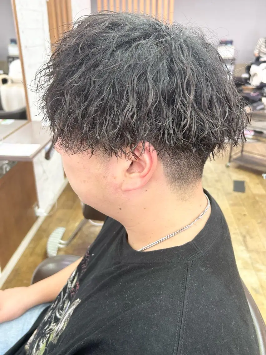 ショート パーマ メンズ カット パーマ archange 齋藤旭冶/川口のヘアスタイル