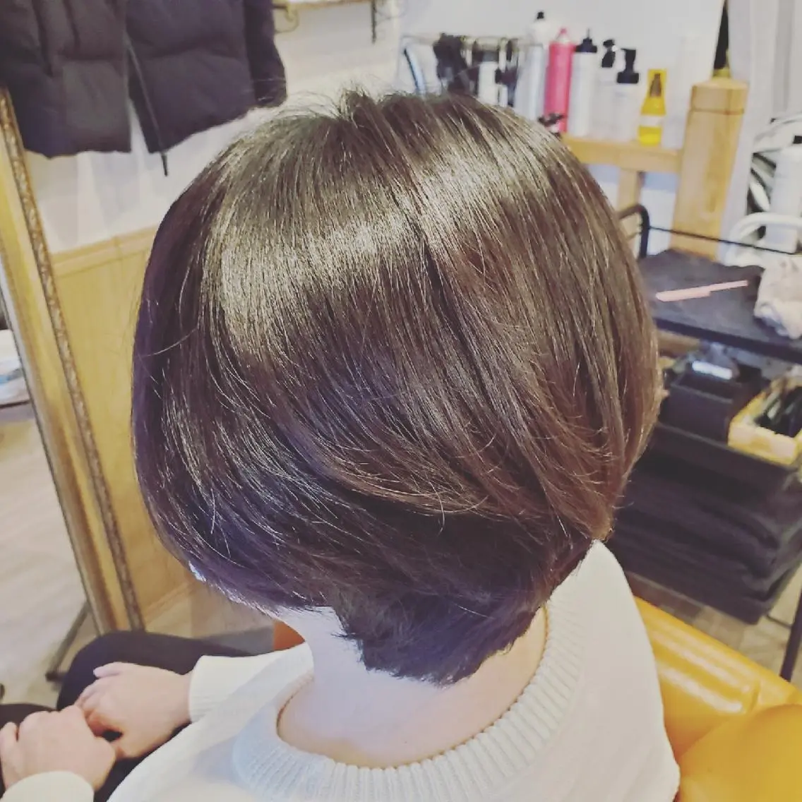 ショート カラー ブリーチ イルミナカラー 外国人風カラー トリートメント 酸熱トリートメント カット ヘアカラー トリートメント spa hair ark 富井直美のヘアスタイル