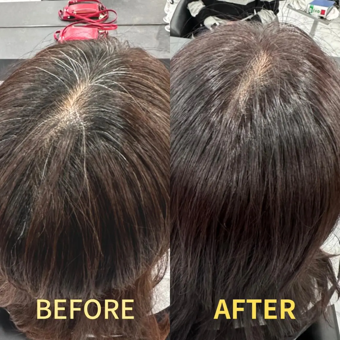 ✨定番メニュー✨潤い艶リタッチカラー+シャンプーブロー(白髪染め可)の写真