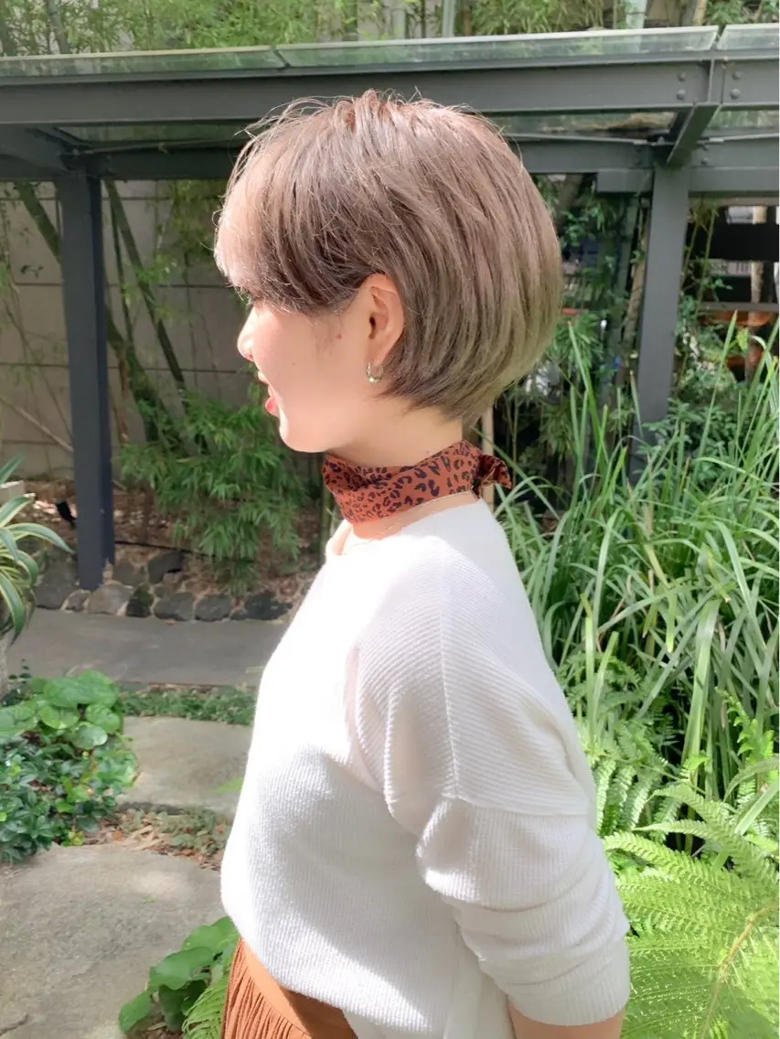 ショート 顔周りカット 似合わせカット ショートヘア 小顔カット 宮里 蓮生のヘアスタイル
