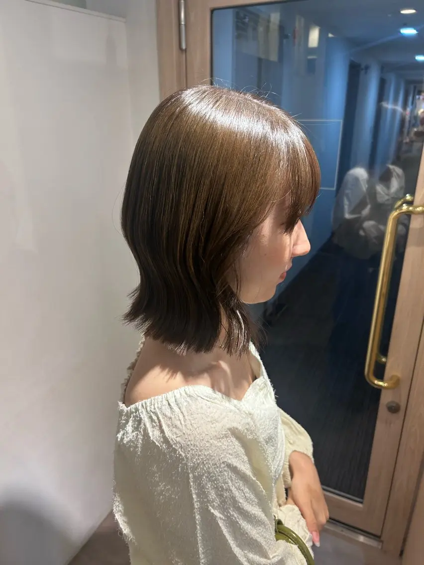 ミディアム カット ヘアカラー ボブ/レイヤー ナカミネアキナのヘアスタイル