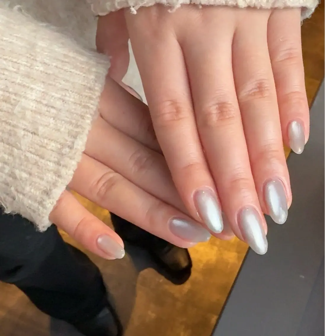 ネイル ブルー ワンカラーネイル nail Latteのネイルデザイン
