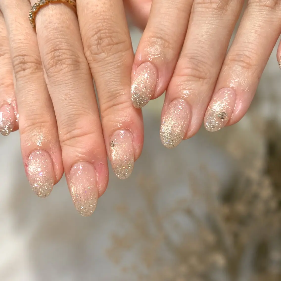ネイル フラッシュネイル グラデーション ラメ(グリッター) マグネットネイル シンプルネイル nailAVANCE akariのネイルデザイン