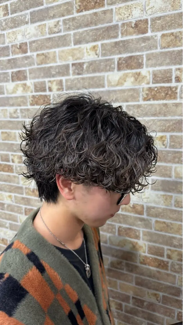 パーマ メンズ カット パーマ トリートメント ヘアセット メンズパーマ特化 店長望月謙二郎のヘアスタイル