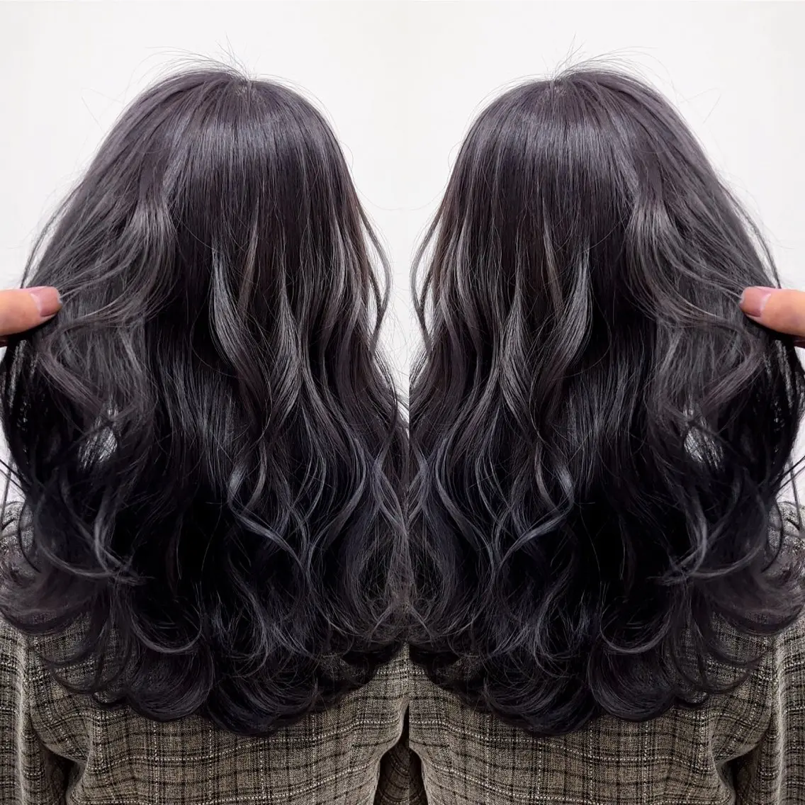 セミロング バレイヤージュ ボブ🌈ナツヤのヘアスタイル