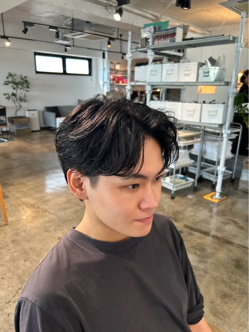 🧞♂️【メンズ限定】🧞♂️メンズカット+シャンプー✄+眉カット /マッシュ /ウルフ/センターパート/の写真
