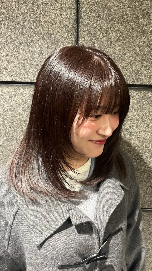 ミディアム カラー ブラウンカラー レイヤーカット ‧₊˚ .⋆ ˖ Sayaka☘️✧*のヘアスタイル