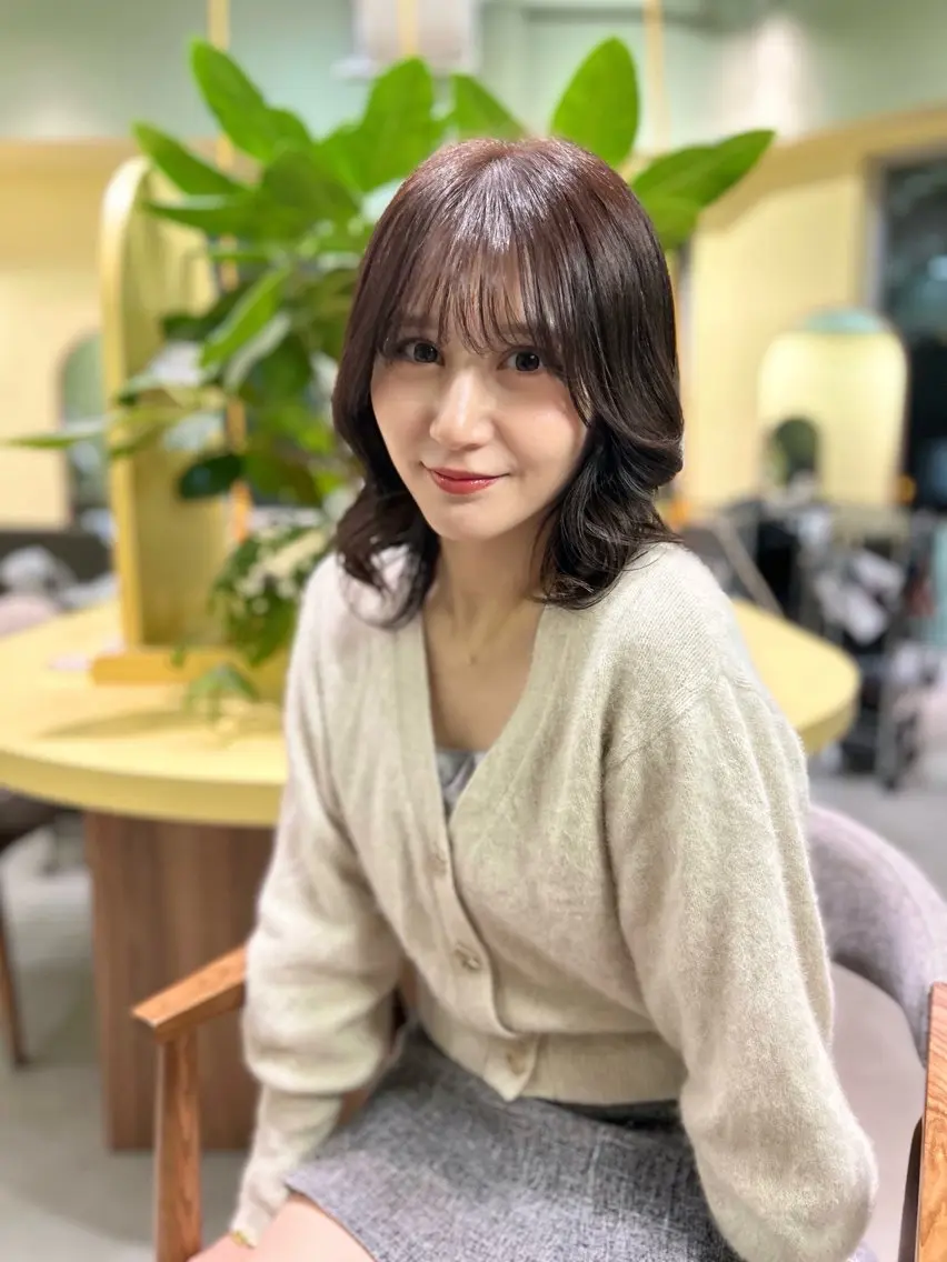 カラー ブラウンカラー 一條 乃亜のヘアスタイル
