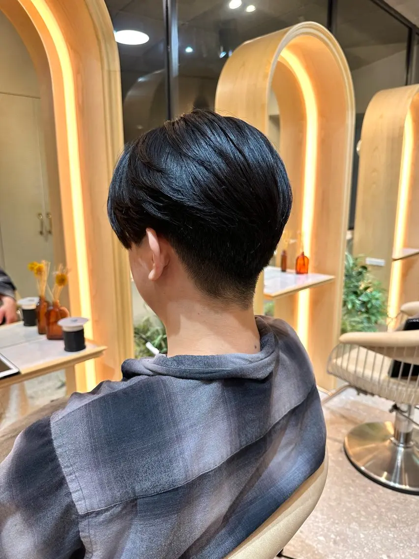 ショート メンズ 撮影モデル募集【くび れショートボブ】馨のヘアスタイル