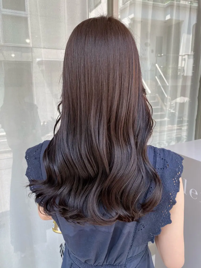 セミロング カラー グレージュ カット ヘアカラー トリートメント グレージュ/レイヤー /韓国ヘア/RISAのヘアスタイル