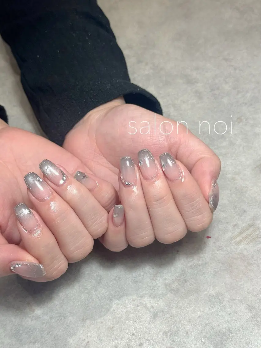 ネイル グラデーション マグネットネイル ハンドネイル salon noiのネイルデザイン