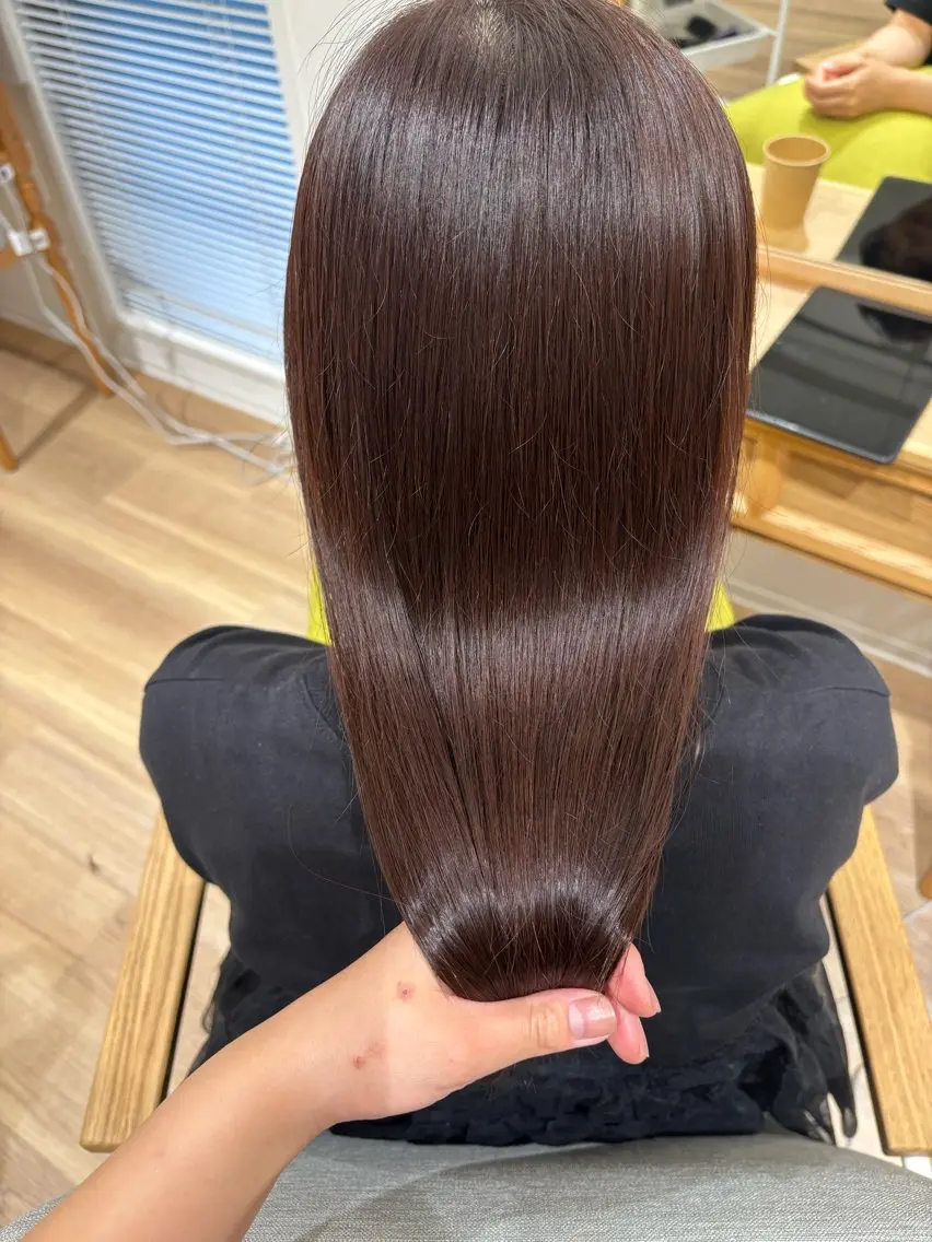 ロング カラー ブラウンカラー 透明感カラー カット ヘアカラー トリートメント RINNO🌷透明感 カラー/髪質改善のヘアスタイル