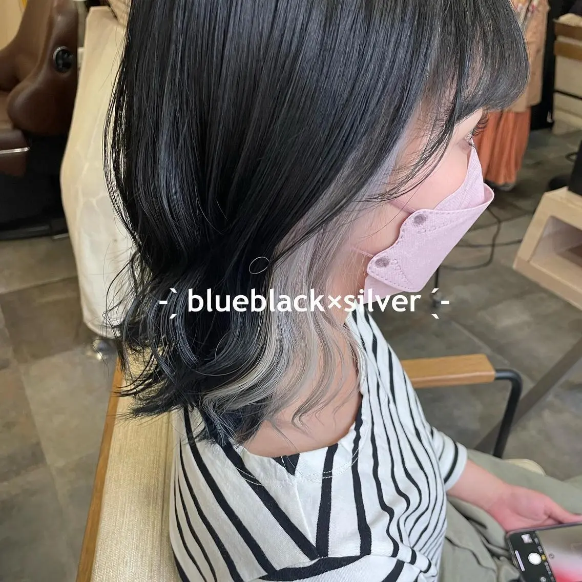 ミディアム カラー ブリーチ シルバー 吉村 夏椰のヘアスタイル