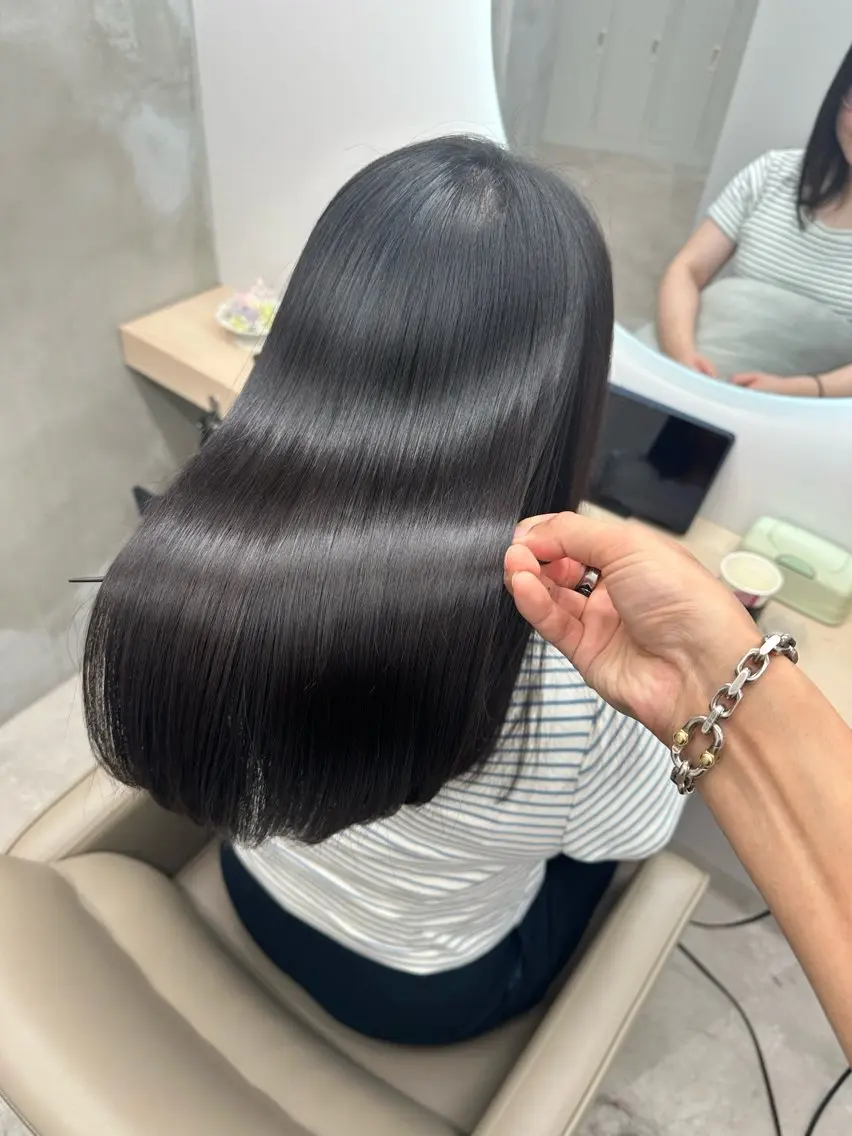ロング カラー 髪質改善 縮毛矯正 トリートメント 髪質改善🌸縮毛矯正 専門家💖後藤のヘアスタイル