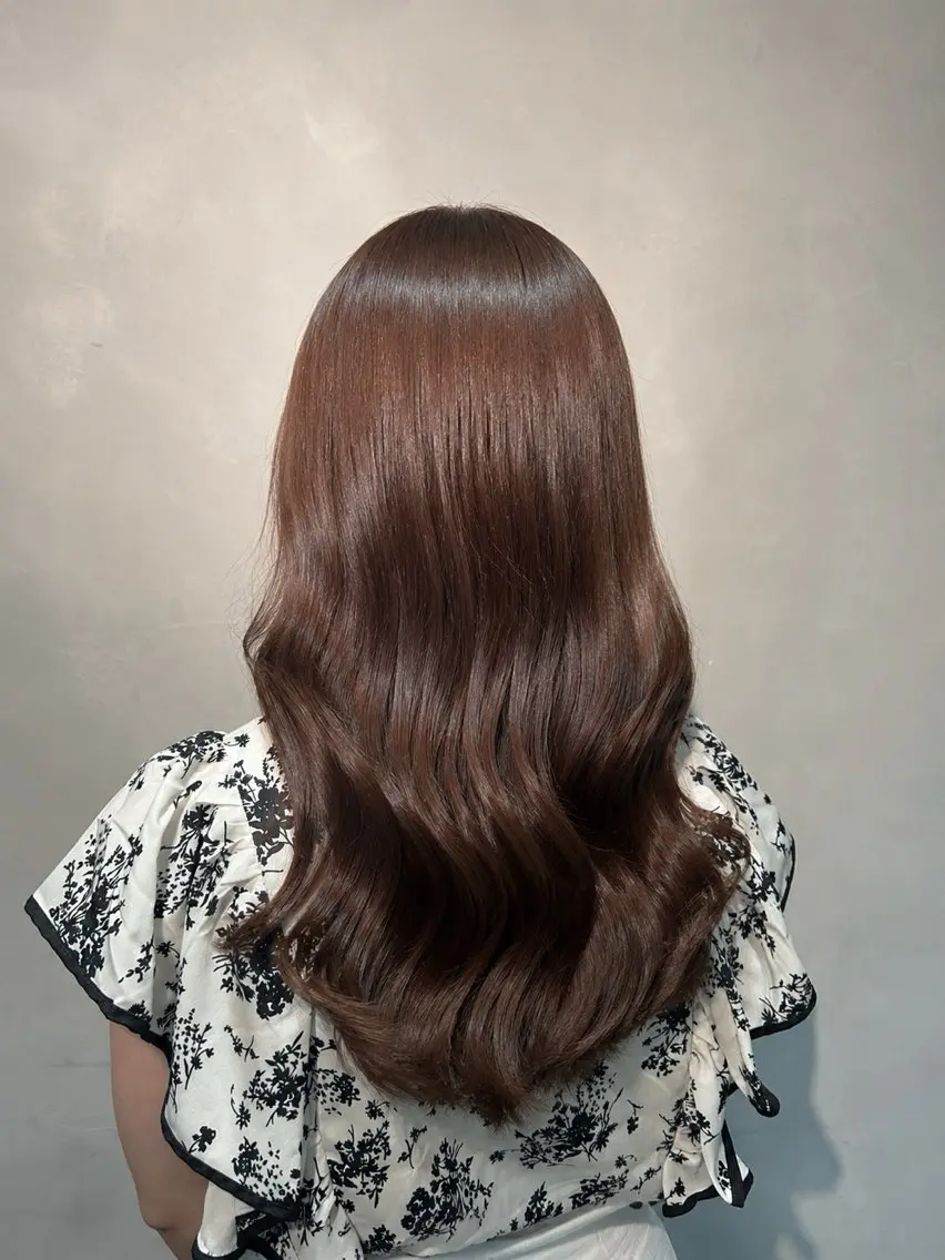 ロング カラー ブラウンカラー 透明感カラー ピンクカラー ピンクブラウン 韓国風ヘア カット ヘアカラー トリートメント 渋谷/トレンドヘア 🦋🤍ふうかのヘアスタイル