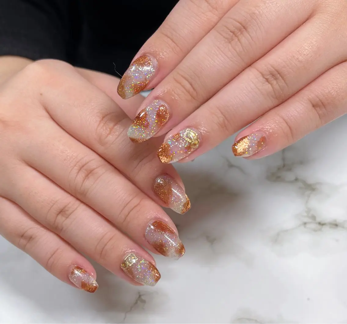 ネイル フラッシュネイル ラメ(グリッター) マグネットネイル R@nail🫧町田 🫧らんのネイルデザイン