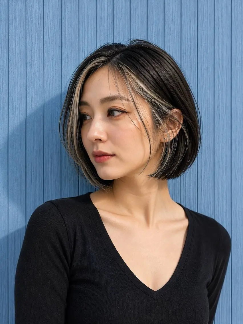 ミディアム カット ヘアカラー 《髪質改善 UN BLEACH》のヘアスタイル