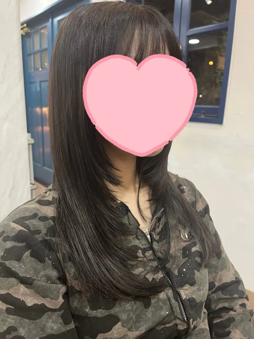 ロング カット 縮毛矯正🌟カラー╱ ╱いいじまのヘアスタイル