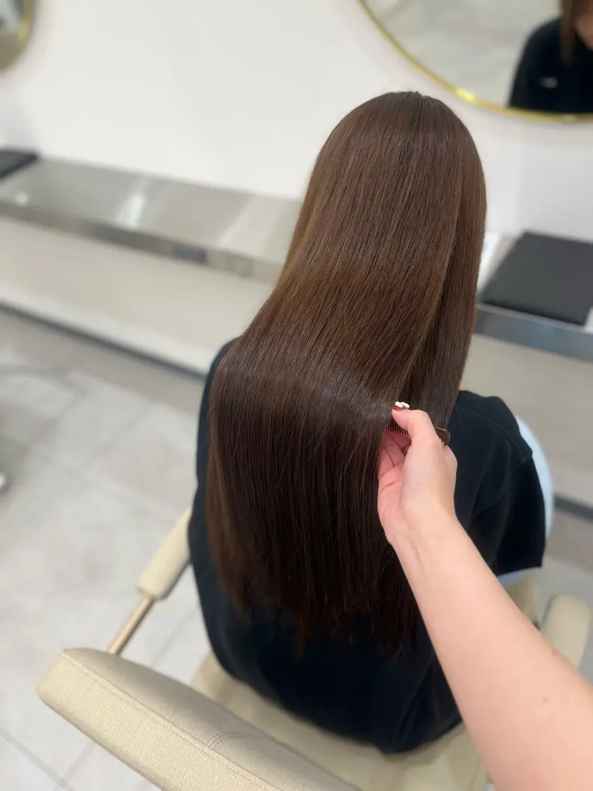 ロング 縮毛矯正 縮毛矯正 トリートメント N°Elune みゆきのヘアスタイル